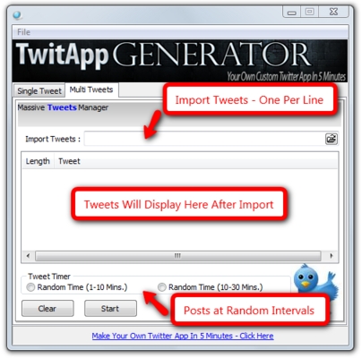 Product picture  Twitter App Generator